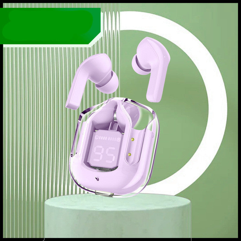 Nouveau mini casque sans fil transparent Bluetooth avec affichage numérique, réduction de bruit ENC, véritable sans fil, musique sportive.