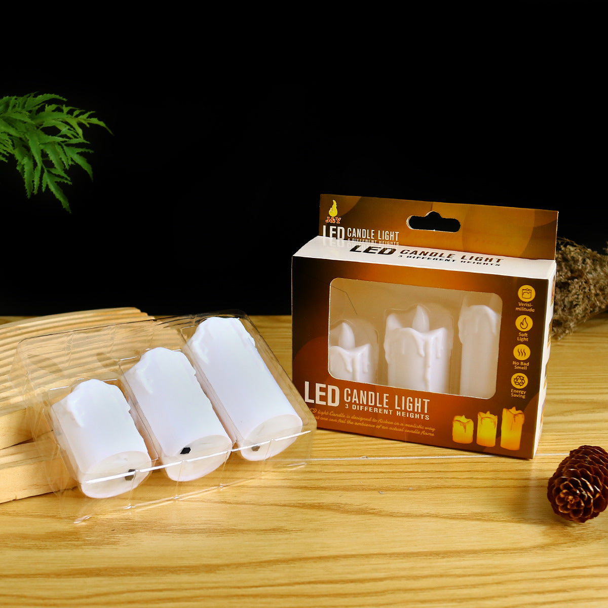 Bougie LED électronique à simulation de bouche en forme de larme