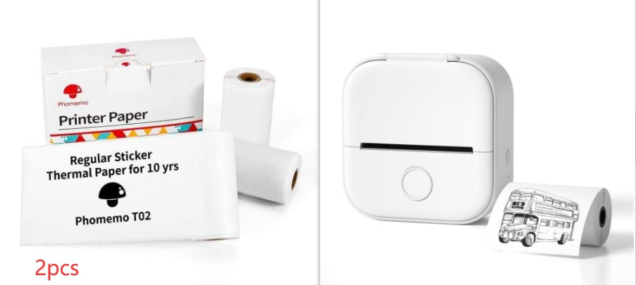 Imprimante thermique portable mini pour étiquettes, imprimante photo domestique, imprimante pour étudiants, imprimante de questions erronées, imprimante d'étiquettes mini compatible Bluetooth, étiquettes de prix.