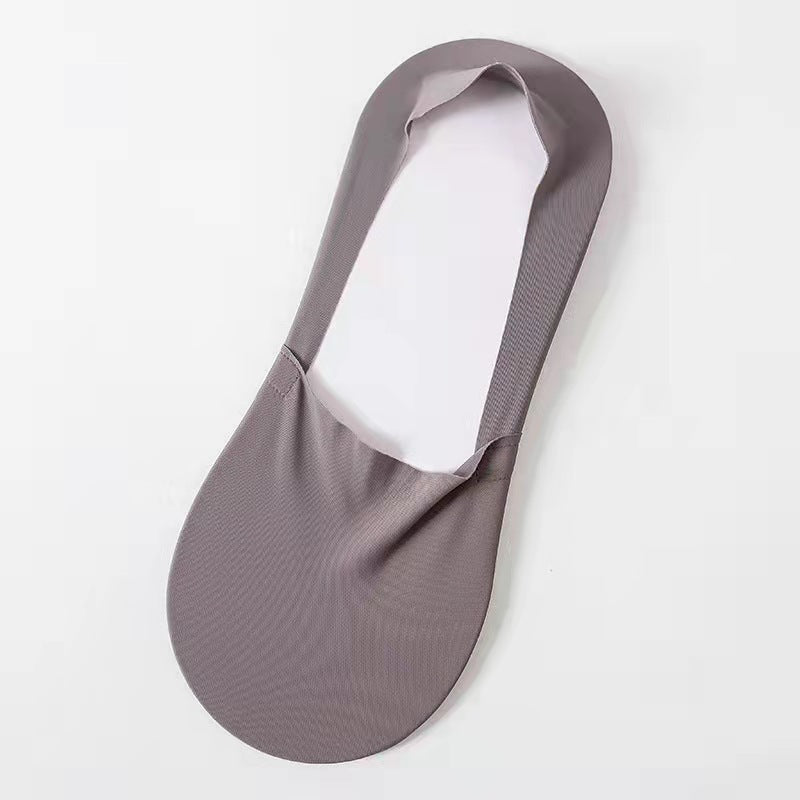 Chaussettes bateau peu profondes antidérapantes en silicone pour femmes