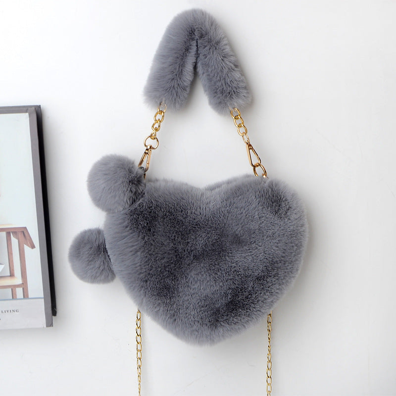 Sacs d'amour en peluche douce pour femmes, sac de fête de la Saint-Valentin.