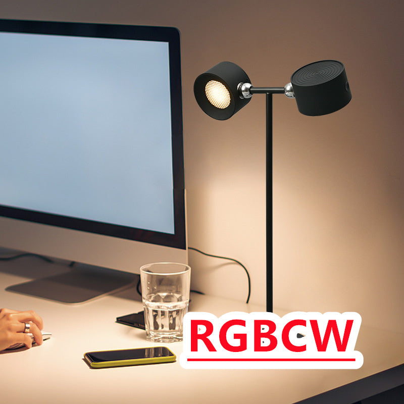 Lampe de table LED magnétique tactile rechargeable par USB, rotation à 360 degrés, sans fil, avec télécommande, lumière de bureau pour la maison, chambre à coucher, lampe de nuit murale.