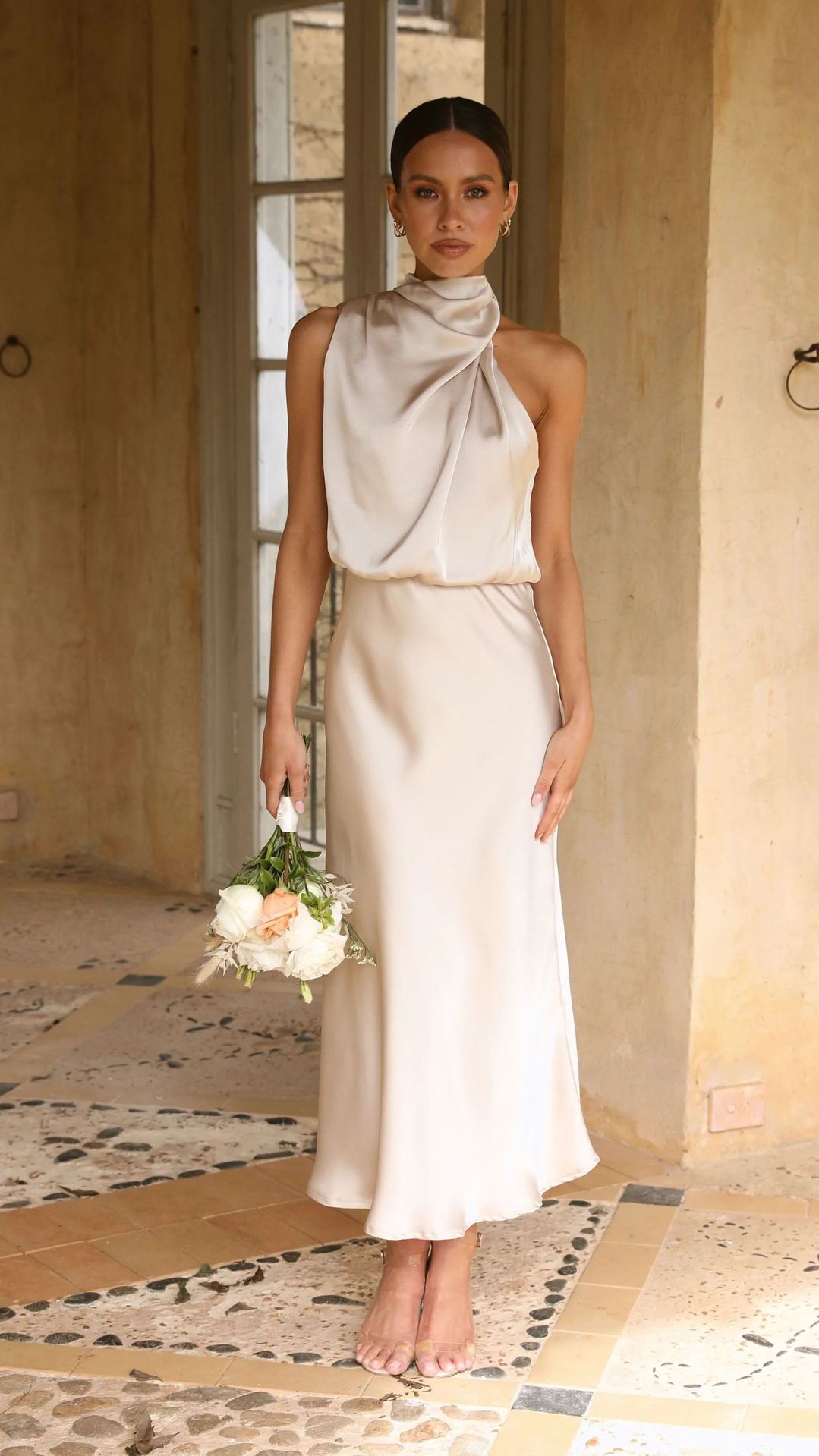 Robe sans manches à col licou, mode d'été, robes de soirée pour femmes, vêtements