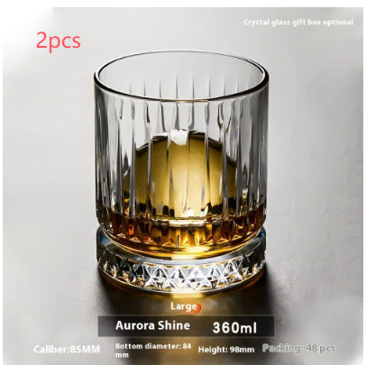 Verre à whisky en cristal, verre à bière, verre à whisky, verre à vin épais, coffret cadeau, vente en gros