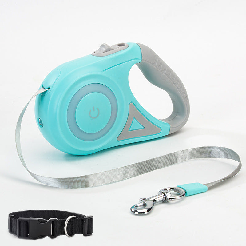 Laisse pour chien, laisse rétractable et collier pour chien, projecteur automatique, corde de traction pour animaux de compagnie, pour petits et moyens chiens, produit pour animaux de compagnie.