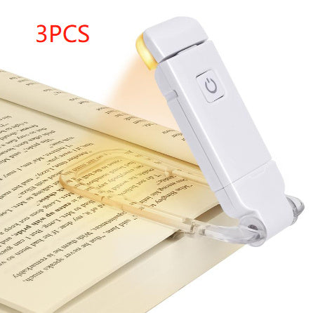 Lampe de lecture LED rechargeable par USB, luminosité réglable, protection des yeux, clip de lecture, lampe de lecture portable pour marque-page