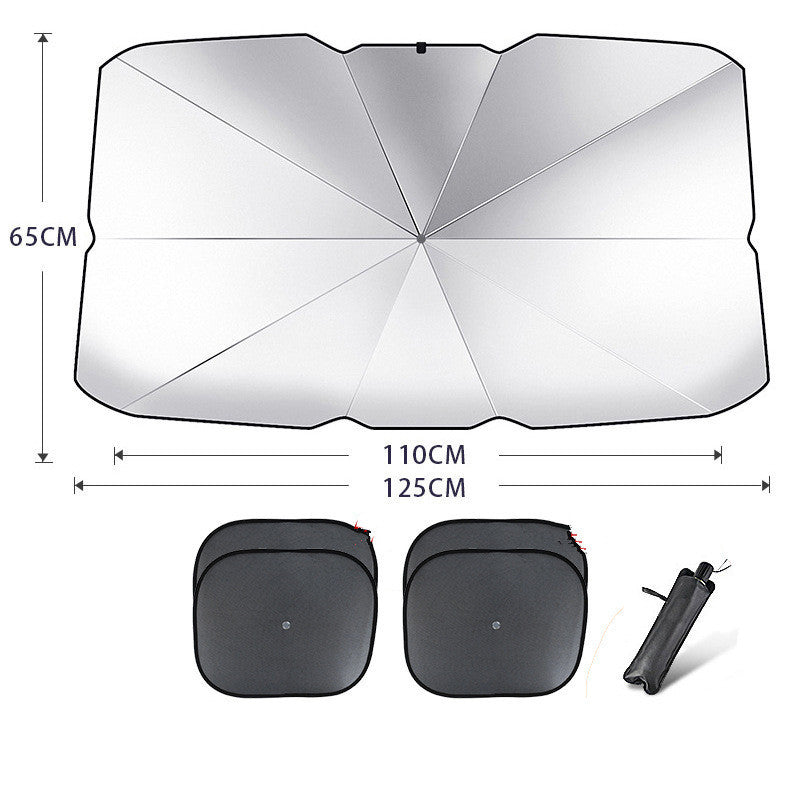 Pare-soleil pliable pour pare-brise de voiture, protection UV, isolation thermique, parasol, couverture de fenêtre avant de voiture, protecteur intérieur, gadgets d'été.