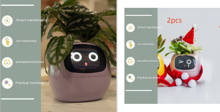 Planificateur Intelligent Amusement Inépuisable Plus de 49 Expressions Riches 7 Capteurs Intelligents et Puces AI Facilitent et Rendent Agréable la Culture des Plantes