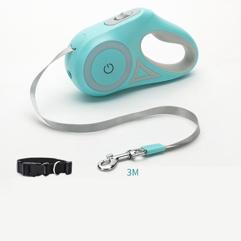 Laisse pour chien, laisse rétractable et collier pour chien, projecteur automatique, corde de traction pour animaux de compagnie, pour petits et moyens chiens, produit pour animaux de compagnie.