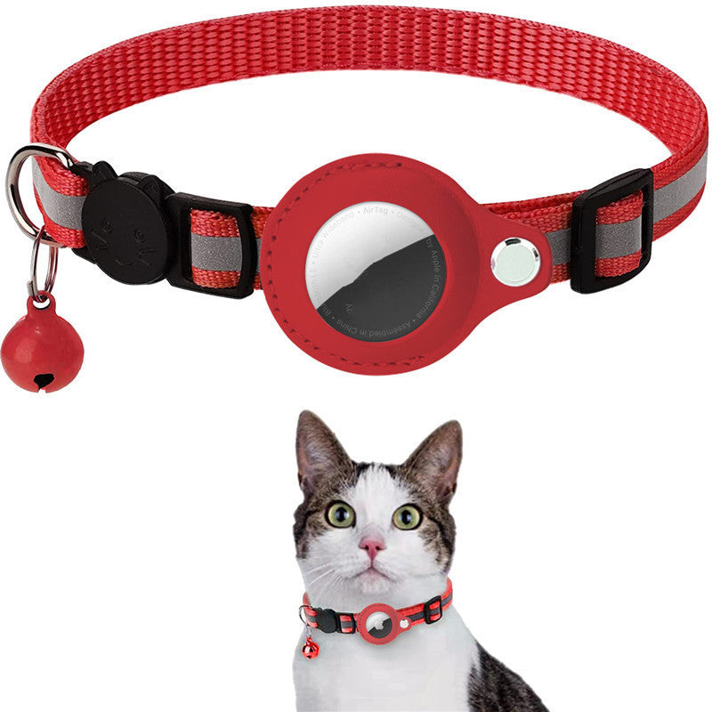 Étui de protection étanche pour collier réfléchissant pour Airtag, Air Tag, Airtags, couverture protectrice pour chat, chien, chaton, chiot, collier en nylon.