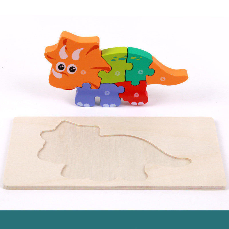 Jouets éducatifs pour enfants Montessori en bois tridimensionnel