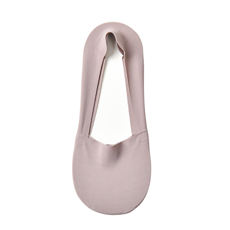Chaussettes bateau peu profondes antidérapantes en silicone pour femmes