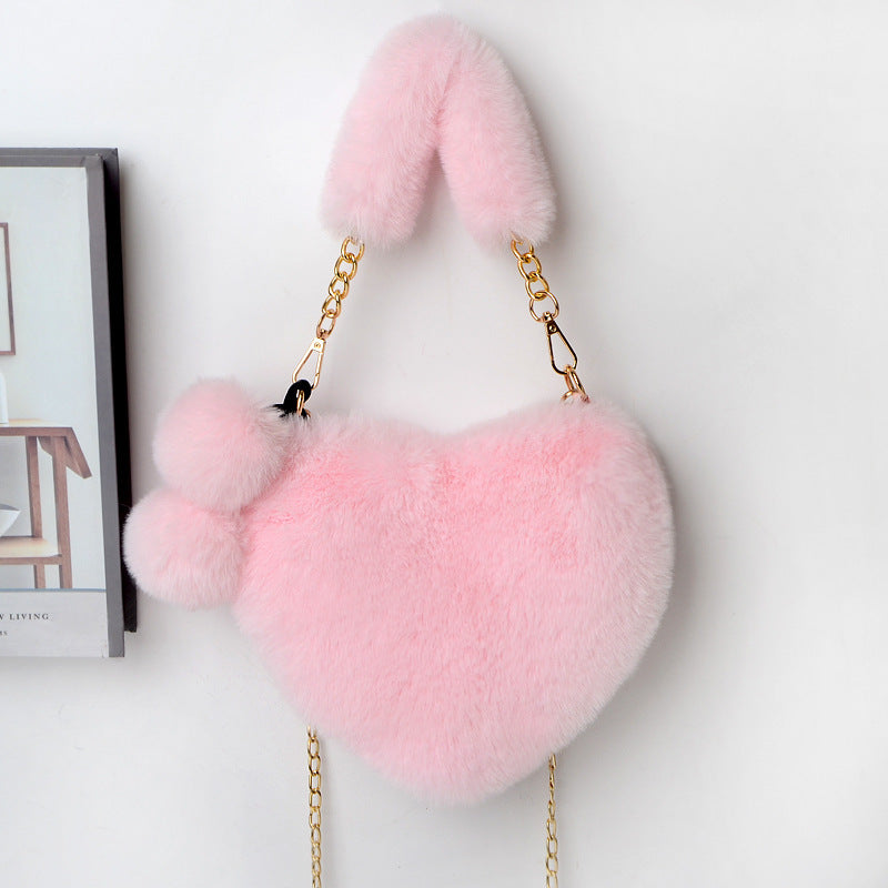 Sacs d'amour en peluche douce pour femmes, sac de fête de la Saint-Valentin.