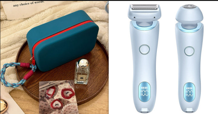 Épilateur 2 en 1, tondeuse rechargeable USB pour femmes, rasoir pour le corps, le visage, les jambes, les aisselles, le bikini, les mains et le pubis.
