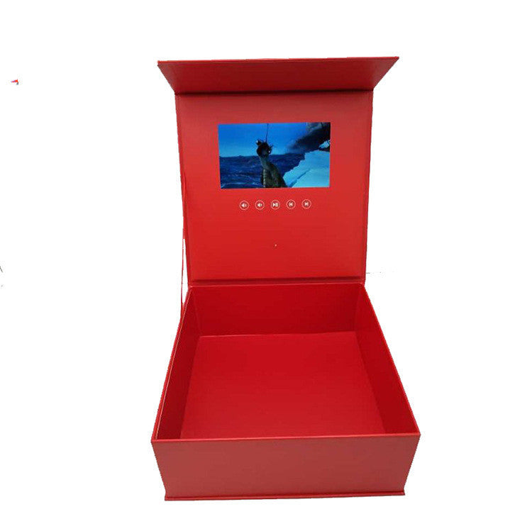 Coffret cadeau vidéo avec écran LCD Boîte à fleurs roses