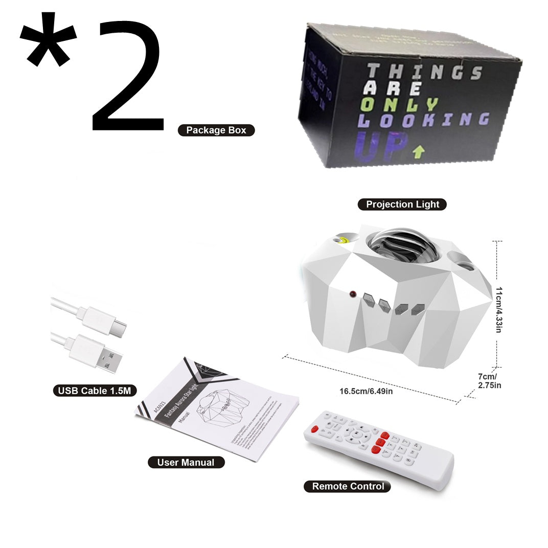 Lampe projecteur d'étoiles océaniques Bluetooth avec motif d'eau USB.