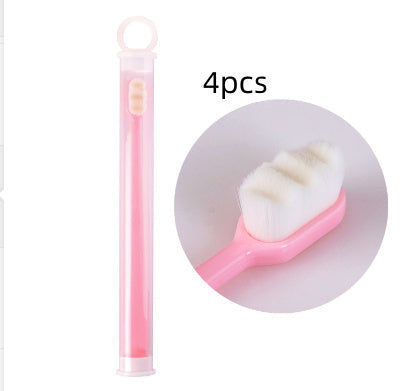 Brosse à dents ultrafin à poils super doux, brosse de nettoyage en profondeur portable pour outils de soins bucco-dentaires, soins des dents, nettoyage buccal, voyage
