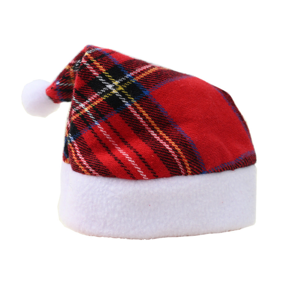 Chapeau de Noël pour animaux multicolore à rayures