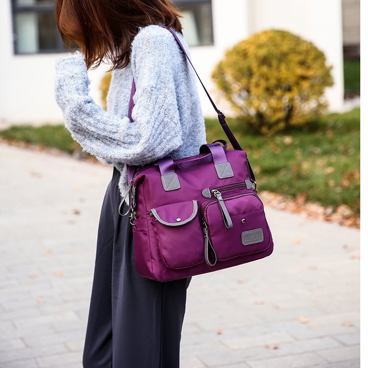 Sac à bandoulière multi-poches de grande capacité pour femmes, sacs à main en nylon imperméables, sacs à bandoulière décontractés pour femmes