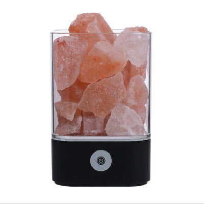 Lampe LED en cristal USB en sel de l'Himalaya