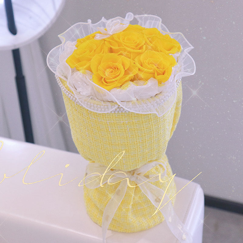 Bouquet de 7 roses Cadeau Saint Valentin Noël Fête des Mères