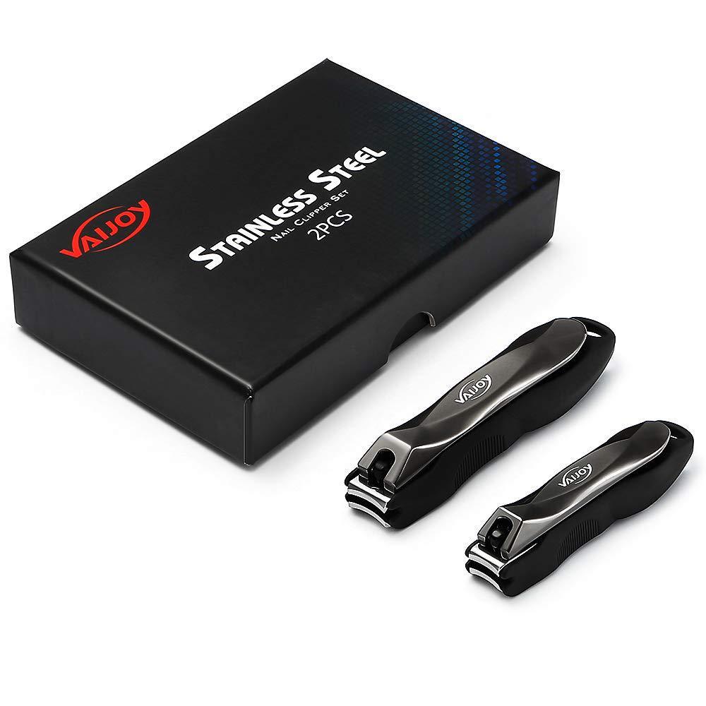 Ensemble de coupe-ongles en acier inoxydable avec grands ciseaux à ongles anti-éclaboussures