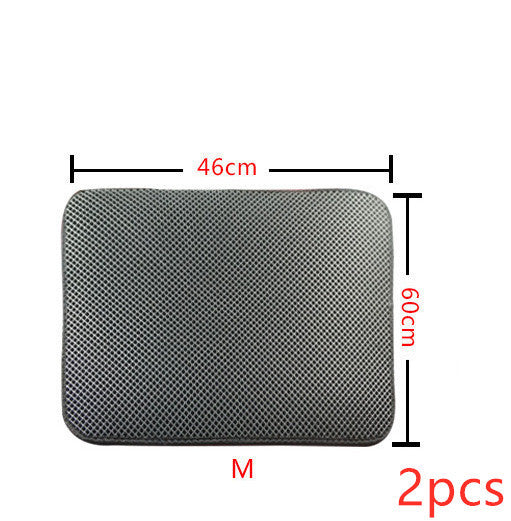 Tapis de lit pour chats à double couche, tapis de litière pour animaux de compagnie, tapis de piégeage pour litière, produit pour animaux de compagnie, matelas pour chats, tapis de nettoyage pour la maison.