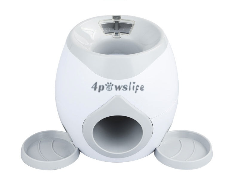 Dispositif de distribution de nourriture pour animaux intelligents, machine à lancer des balles de tennis avec récompense manquante.