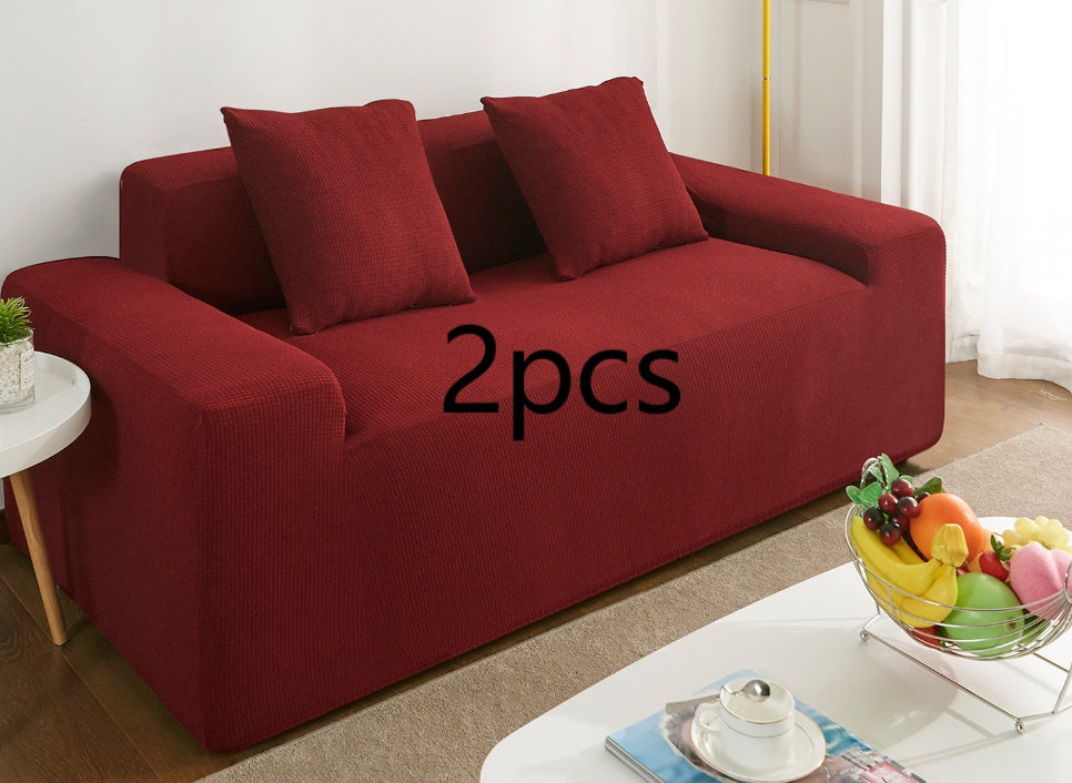 Housse de canapé en polaire imperméable de couleur unie pour salon 1 2 3 4 places