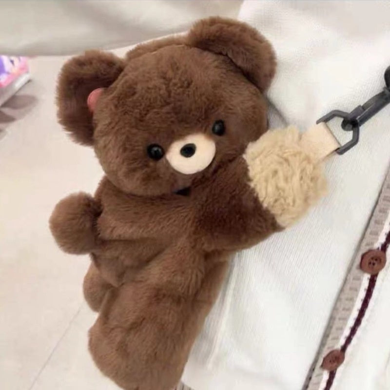 Poupée en peluche de panda roux mignonne, figurine, sac à dos, poupée raton laveur, sac d'école.