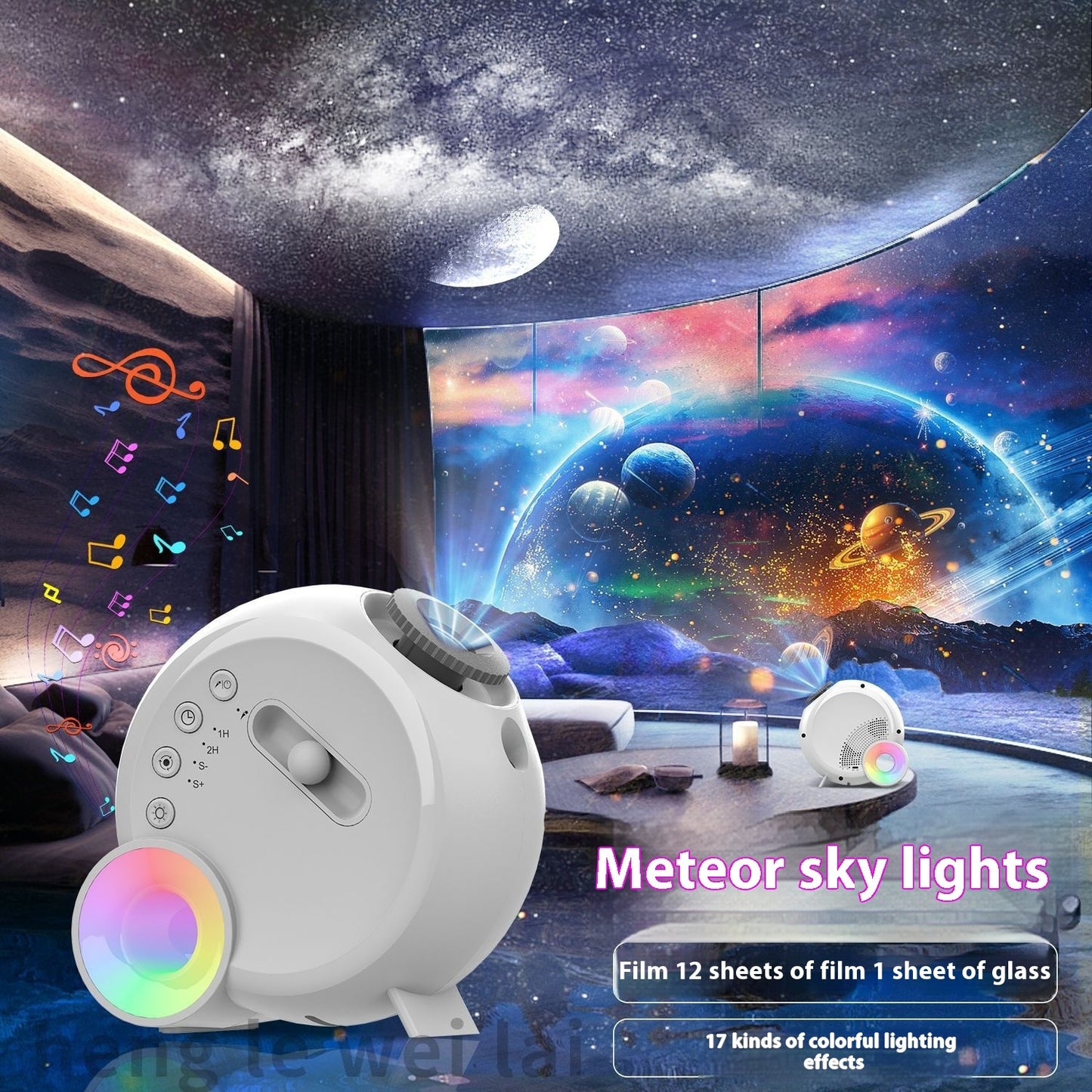 Projecteur de lumière étoilée pour chambre à coucher, lampe de projection d'ambiance focalisée