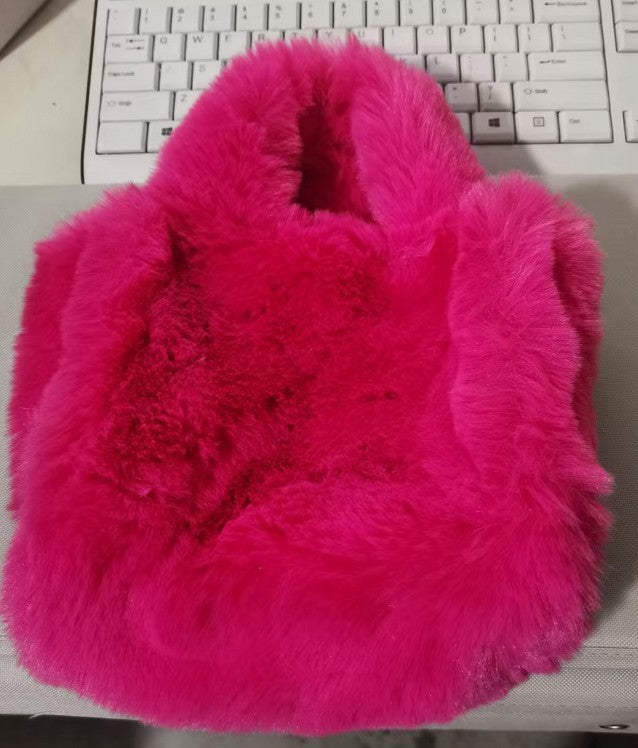 Sacs d'hiver Chaîne Sac à main en peluche Sacs fourre-tout Femme Sac à épaule