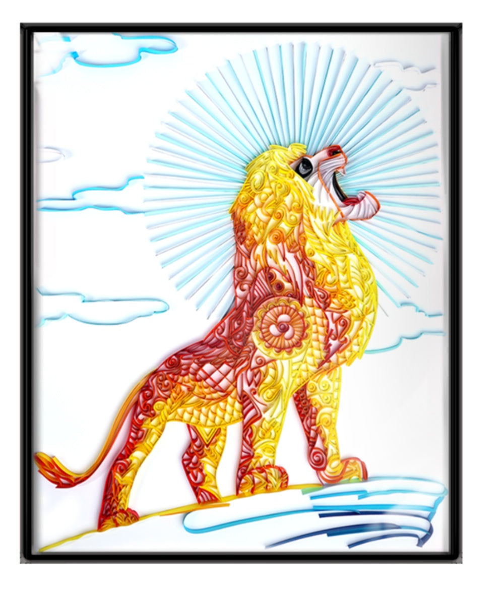 Peinture sur papier matelassé, artisanat créatif fait main.