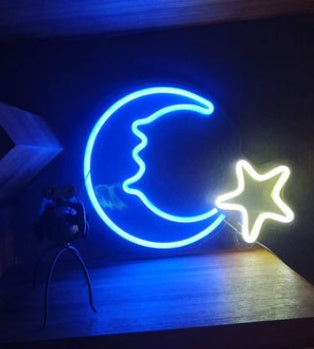 Lumière néon LED, panneau arrière en acrylique, lumière de décoration de chambre.