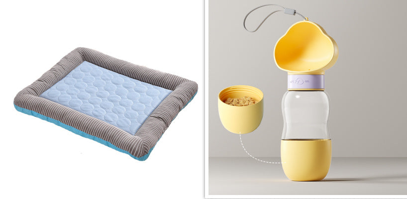 Tapis de refroidissement pour animaux de compagnie pour chiens, chats, chiots et chatons, matelas frais, couverture pour animaux de compagnie en matériau en soie glacée, doux pour le sommeil d'été, bleu, respirant.