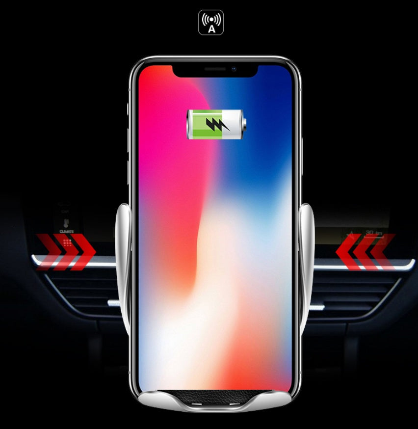 Chargeur sans fil de voiture 10W, induction, charge rapide sans fil avec support de téléphone pour voiture S5.