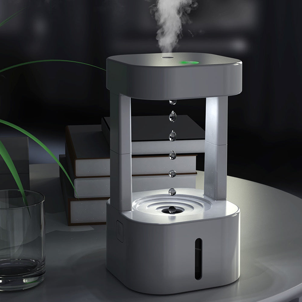 Humidificateur d'eau anti-gravité créatif avec spray de brume pour la climatisation, silencieux, adapté pour la chambre à coucher et le bureau, avec un réservoir d'eau de 580ML.