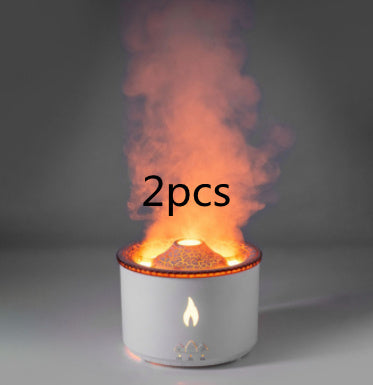Nouveau diffuseur d'huiles essentielles ultrasonique créatif de machine d'aromathérapie à vapeur de volcan, humidificateur à flamme de méduse.