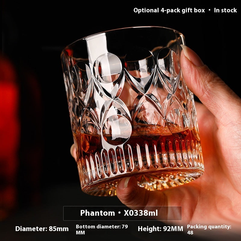 Verre à whisky en cristal, verre à bière, verre à whisky, verre à vin épais, coffret cadeau, vente en gros