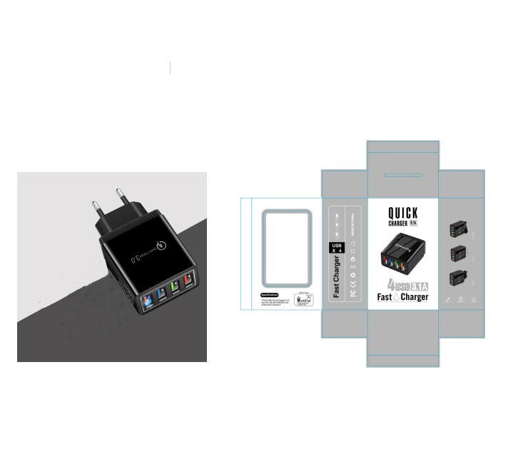 Chargeur USB Quick Charge 3.0 Adaptateur pour 4 téléphones pour tablette Chargeur mural portable Chargeur rapide