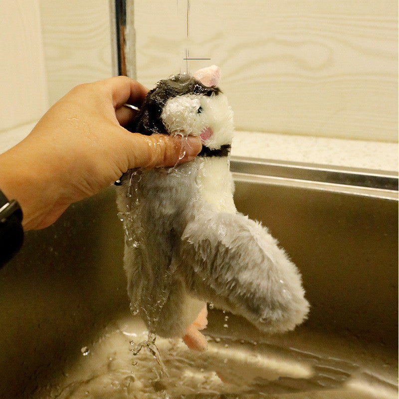Jouet en peluche pour animaux de compagnie émettant un son, poisson électrique sautant, oiseau à ailes.