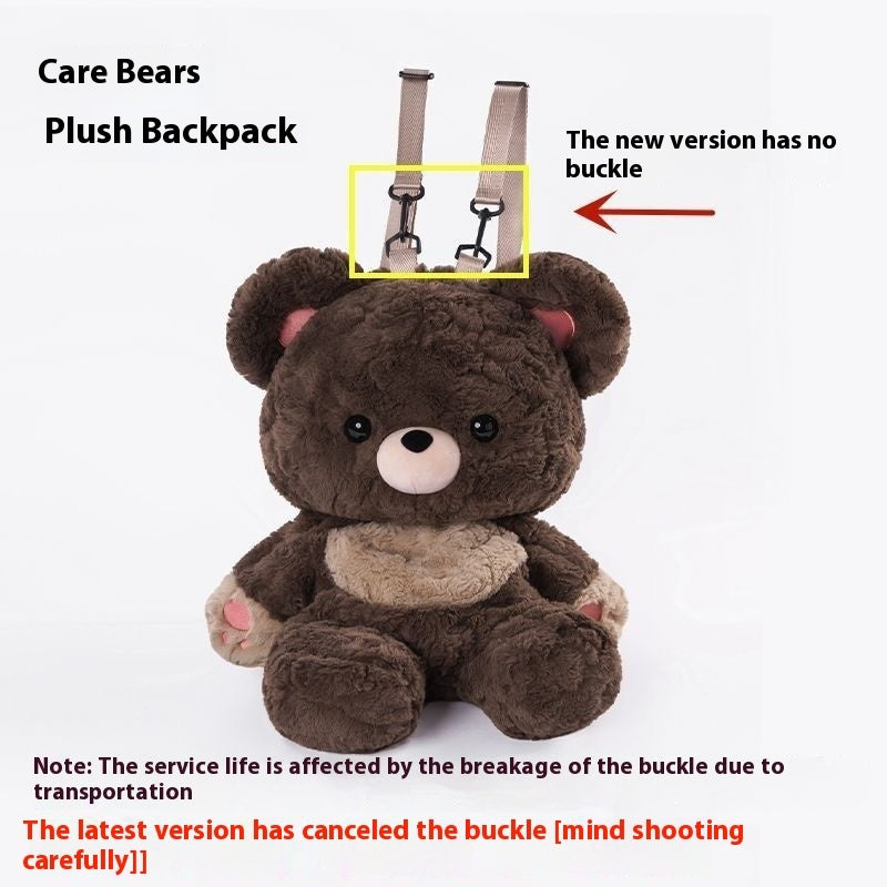 Sac de couple ours d'amour mignon sac en peluche polyvalent sac à dos épaule poupée petit sac d'école femmes hommes sacs marron