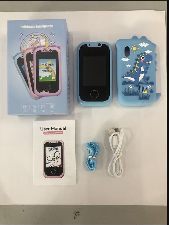 Téléphone mobile pour enfants à écran tactile à double caméra.