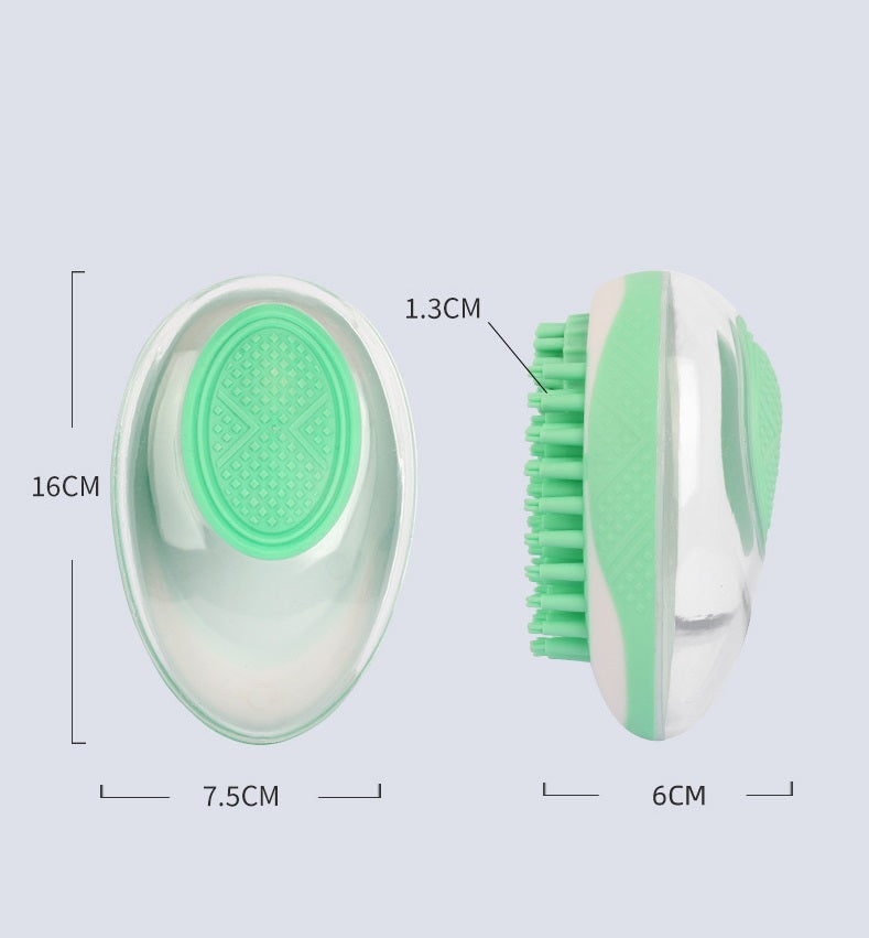 Outil de nettoyage pour chien, brosse de bain 2-en-1, peigne de massage SPA pour animaux, en silicone doux, pour le toilettage des animaux de compagnie.