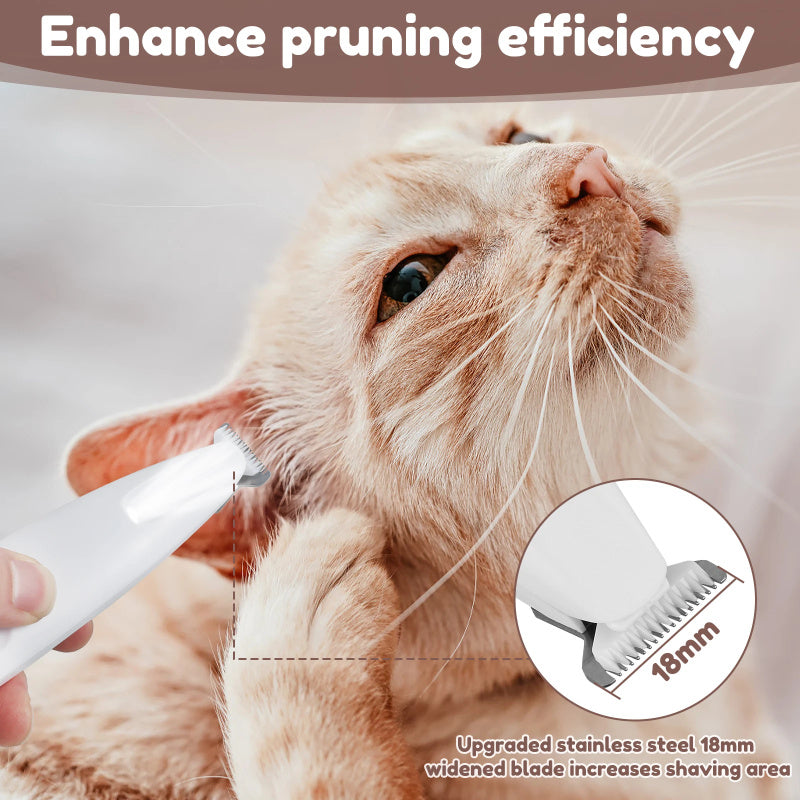 Tondeuse pour pattes de chien avec lumière LED Tondeuse pour poils d'animaux entièrement étanche avec écran LED Tondeuse pour chien pour le toilettage Lame large