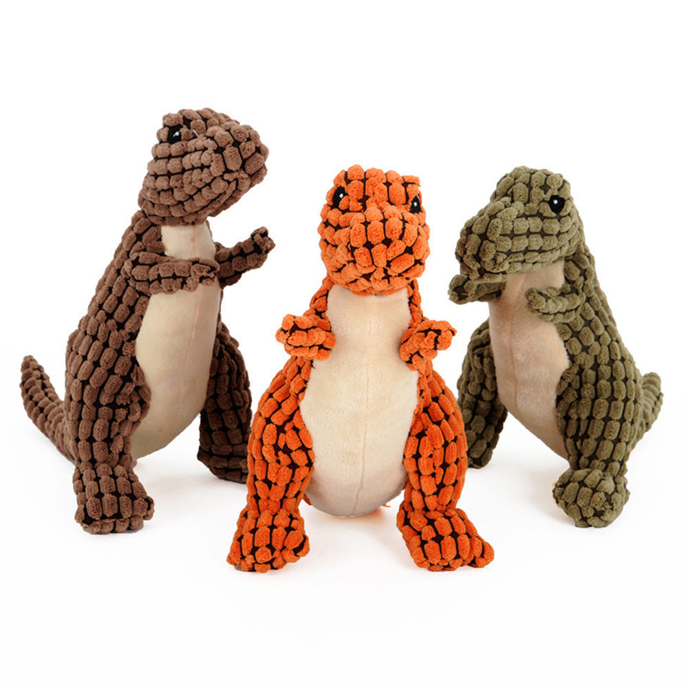 Jouets pour animaux de compagnie dinosaures, jouets interactifs pour chiens géants, jouets à mâcher pour grands chiens, jouets en peluche pour chihuahuas avec rembourrage et siffleurs.