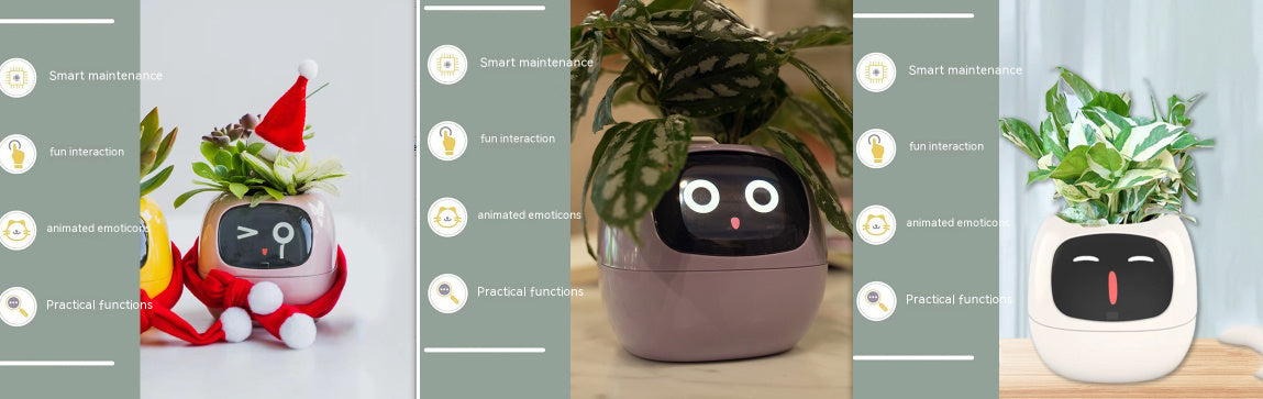 Planificateur Intelligent Amusement Inépuisable Plus de 49 Expressions Riches 7 Capteurs Intelligents et Puces AI Facilitent et Rendent Agréable la Culture des Plantes