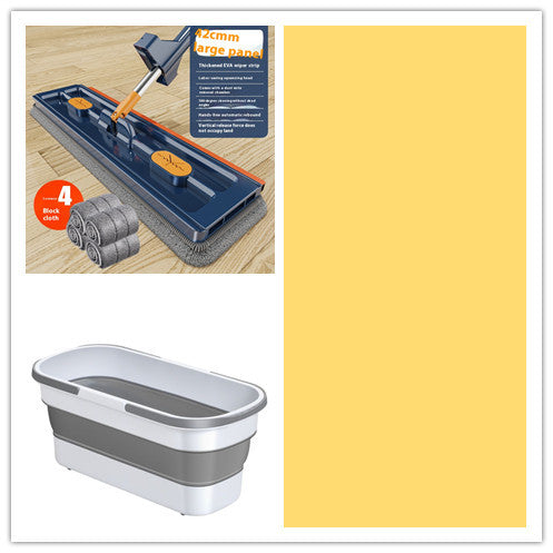 Nouveau style Grande Vadrouille Plate 360 Vadrouille Rotative Convient Différents Types Revêtement de sol Forte absorption d’eau Pour le nettoyage des sols à la maison