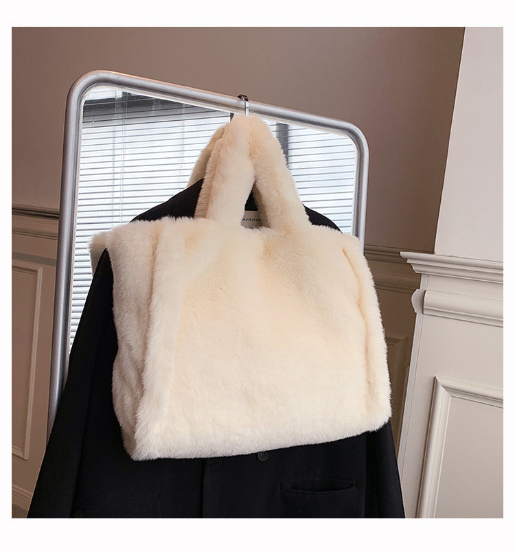 Sacs d'hiver Chaîne Sac à main en peluche Sacs fourre-tout Femme Sac à épaule