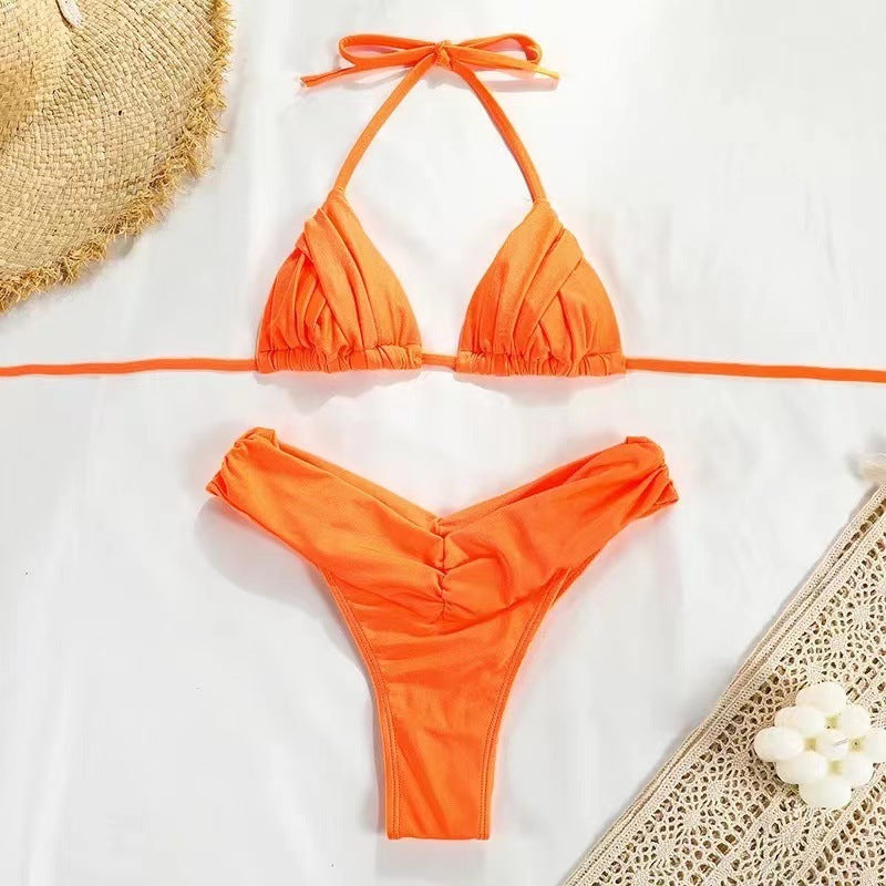 Maillot de bain fendu pour femme Ins Bikini Summer Beach